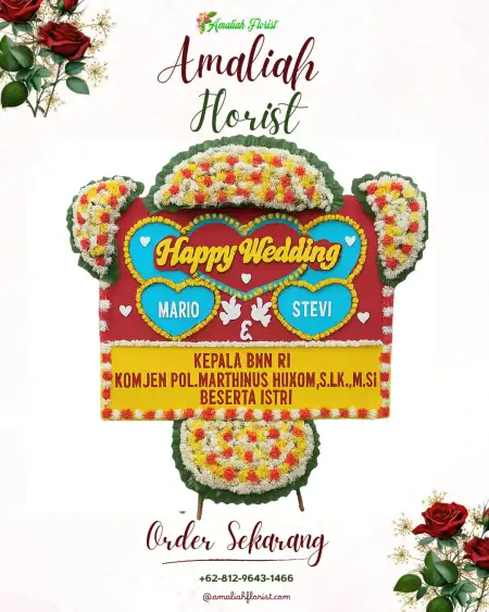 Papan Bunga Pernikahan Tenggarang